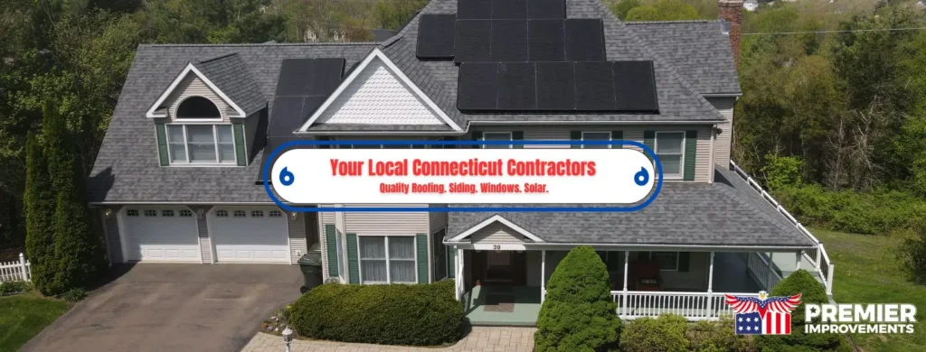 Connecticut home with rooftop solar panels